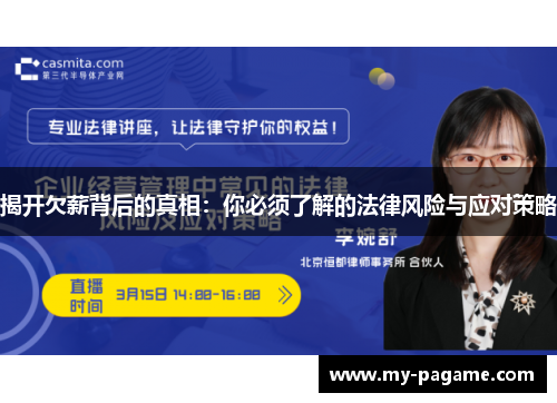 揭开欠薪背后的真相：你必须了解的法律风险与应对策略