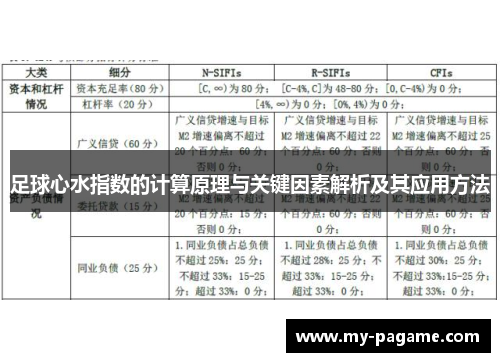 足球心水指数的计算原理与关键因素解析及其应用方法