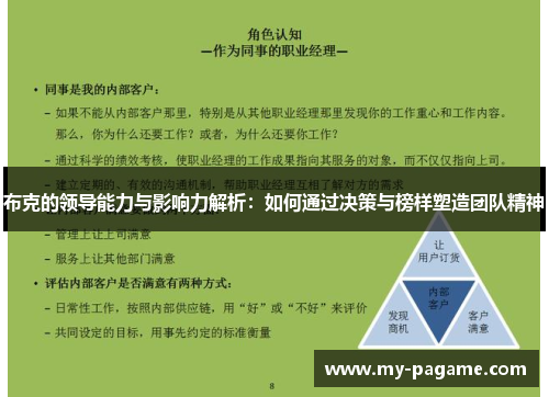 布克的领导能力与影响力解析：如何通过决策与榜样塑造团队精神